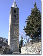 Saorge, Romanesque Lombardy style bell tower