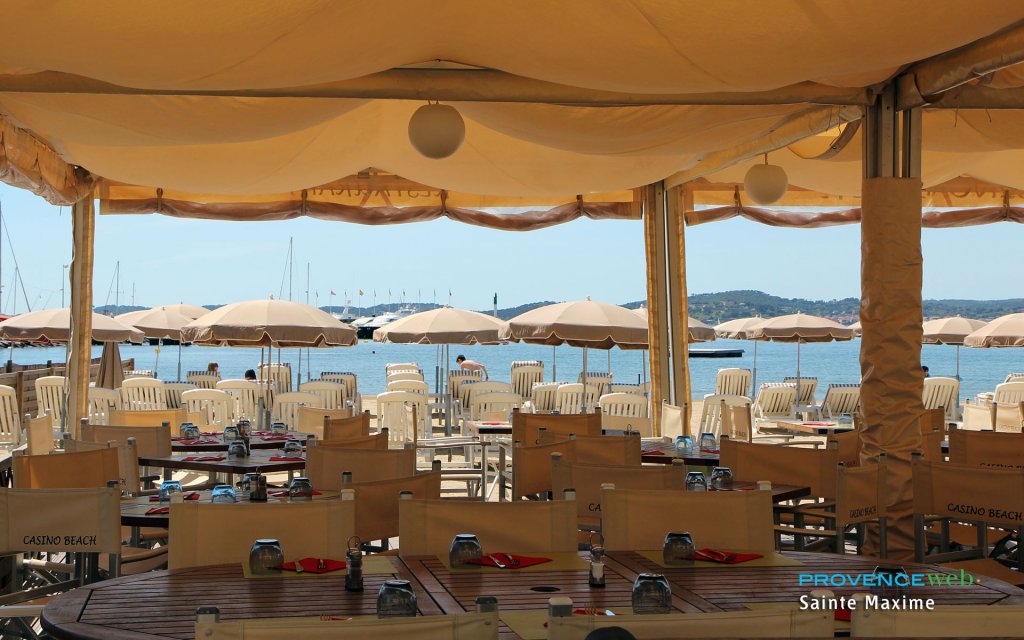 Plage privée à Sainte Maxime.
