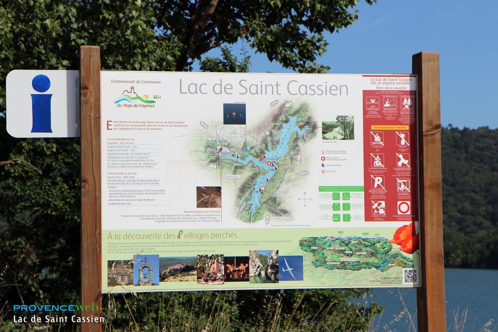 Plan du Lac de Saint Cassien.