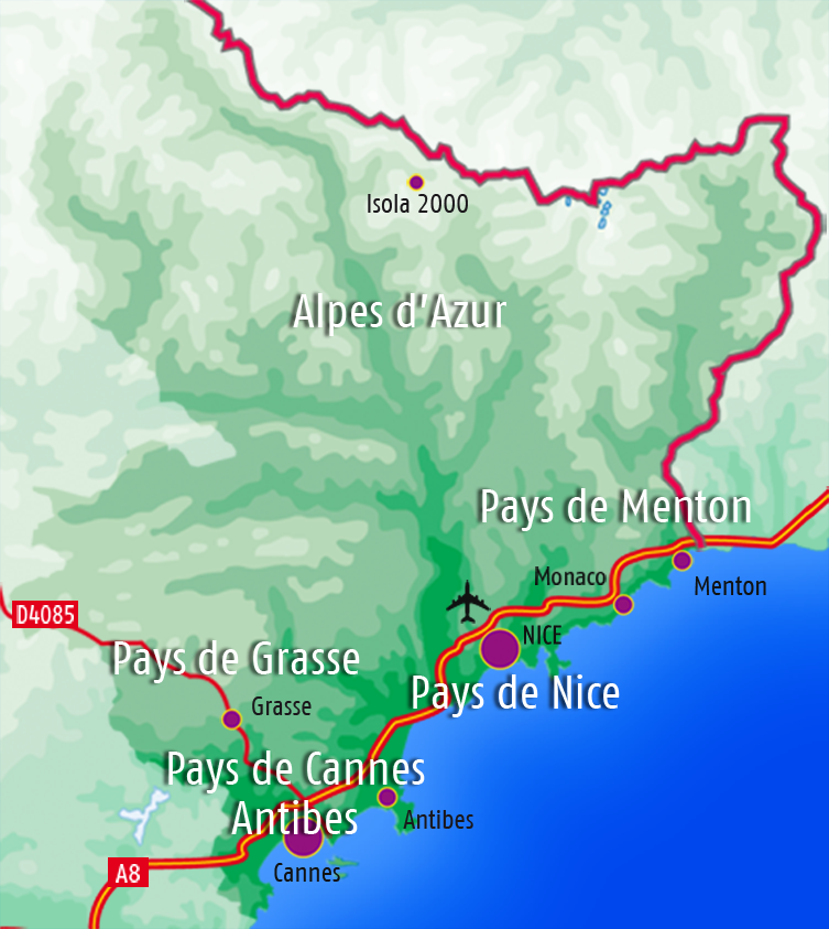 Alpes Maritimes map