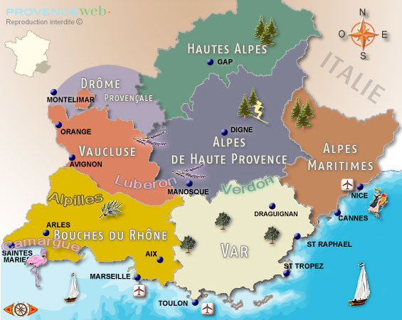 Carte de la Provence