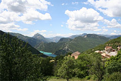 Demandolx, panorama on the Castillon lake