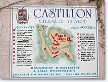Castillon, plan du village