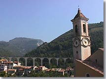 Escarene bell-tower and viaduct