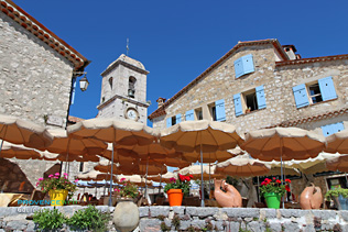 Gourdon, terrace and bell tower