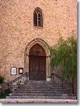 Saint Auban, door of the church