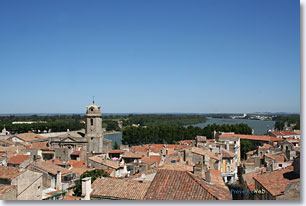 Arles, the Rhone river view from the arena