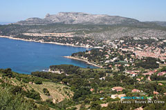 Cassis, view from the route des Cretes