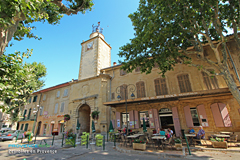 Peyrolles en Provence, terrace under the Clock-tower