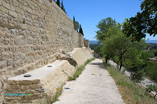 Puyloubier, mur de pierre et paysage