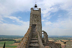 Chateauneuf de Mazenc, belfry of the chapel overlooking the plain
