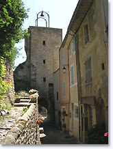 Montbrun les Bains, street up towards the campanile