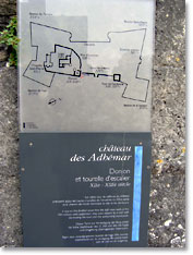 Montelimar, plan and description of Chateau des Adhemar. Click to enlarge.