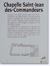 Le Poet-Laval, history of the Chapel St. Jean des Commandeurs. Click to enlarge