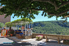 Chateaudouble, terrace with panoramic view of the Gorges