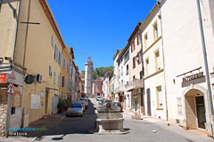 Gonfaron, fountain and clock-tower