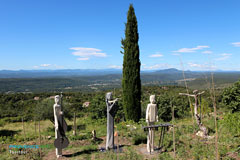 Tourtour, statues in the landscape