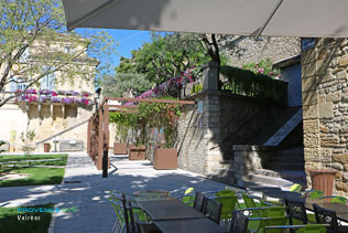 Valreas, terrace on the castle square