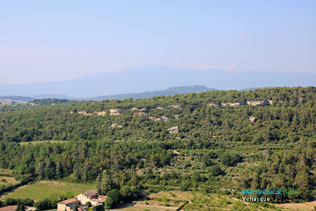 Venasque, landscape with view of the Mont-Ventoux